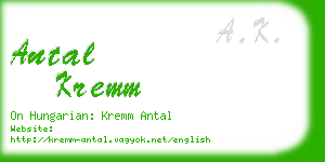 antal kremm business card